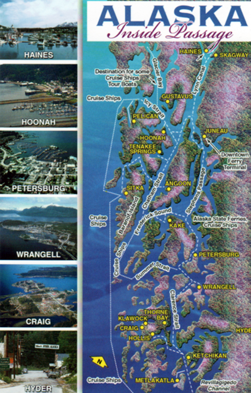 Alaska Inside Passage map